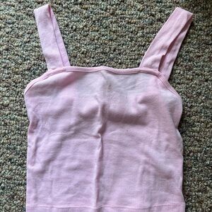 American Eagle Outfitters Pink Fitted Tank Top